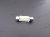 Лампа салонная / ном. знака 12В SV8,5  C 5W  36мм СВЕТОДИОД T11x36/38  3SMD  МАЯК\ SL от интернет-магазина avtomag02.ru