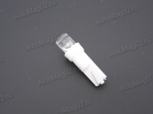 Лампа приборная 12В W 1,2W без патр. (W2.0x4.6d, СВЕТОДИОД) T5 1Led конус StarLight WHITE от интернет-магазина avtomag02.ru