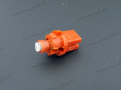 Лампа приборная 12В W 1,2W с патроном (BAX8.7d, СВЕТОДИОД) T5 1SMD МАЯК  RED (красн.) от интернет-магазина avtomag02.ru