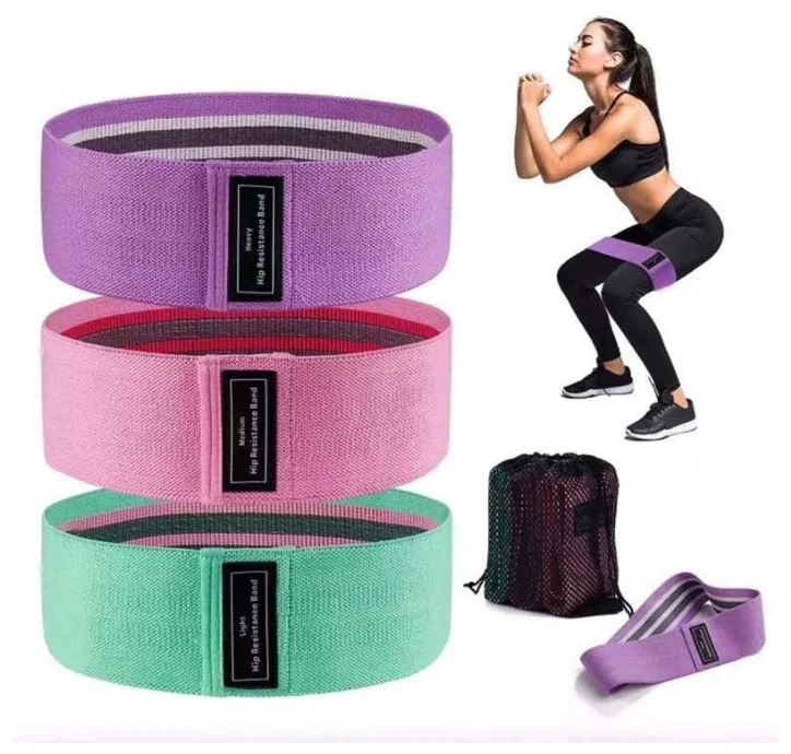 Экспандер- fitness band для фитнеса, йоги, пилатеса (набор 3шт.) ТКФ.0019
