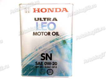 HONDA Ultra LEO  0W-20 SN  синтетическое    4л