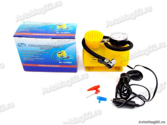 Компрессор  AvtoVirazh AV-010004  компактный с 3-мя насадками