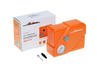 Компрессор AIRLINE SMART 12л/мин, 12V, 4А, 7атм, оранжевый в пластиковом корпусе