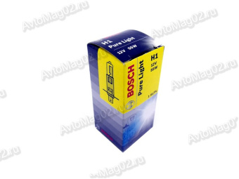 Лампа H1 12V  55W   BOSCH  Pure Light  1987302011  (бум. упак.)