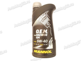 MANNOL   O.E.M. for DAEWOO GM 5W-40(синт)  1л