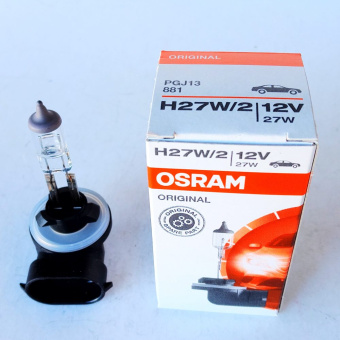 Лампа Н27W/2 12В 881 (PGJ13 углом)  OSRAM 881  американцы