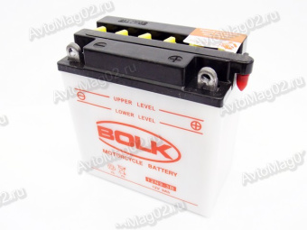 АКБ мото 12V  9 о.п. (-+)  BOLK MOTO   12N9-3B  135х75х139   EN 80А сухой