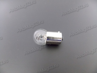 Лампа цокольная 12В 10W (BA15s, R10W, сферическая) белая General Electric (GE) 2641