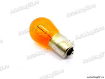 Лампа цокольная 12В 21 Вт 1-конт. (BAU15s, PY21W) янтарн. смещ.ус. OSRAM 7507   [min10]