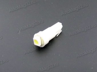 Лампа приборная 12В W 1,2W без патр. (W2.0x4.6d, СВЕТОДИОД) T5 1SMD StarLight WHITE (бел.)