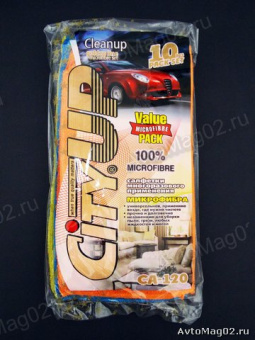 Салфетка  CityUp микрофибра "Clean Up" 30х30 (набор 10шт) CA120