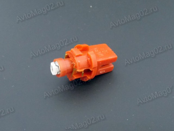 Лампа приборная 12В W 1,2W с патроном (BAX8.7d, СВЕТОДИОД) T5 1SMD МАЯК  RED (красн.)