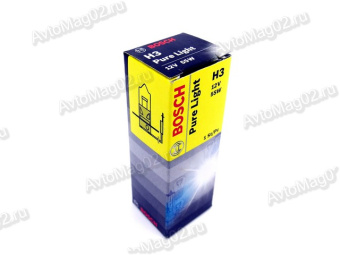 Лампа H3 12В PK22s  55W  BOSCH Pure Light 1987302031