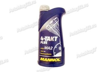 MANNOL 4-х Тактный PLUS 10W-40 (п/с) моторн. масло 1лдля мотоциклов с 'мокрым' сцеплениемJASO MA/MA2