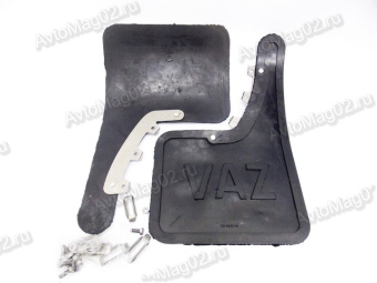Брызговик 2108  передний  (2шт)  ВРТ  (длинный, с креп., "VAZ")  "лопух"