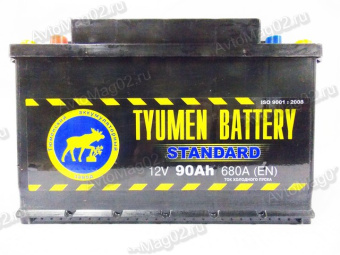 Аккумулятор  90 А*ч  АПЗ (Tyumen Battery)  STANDARD  EN 680А (п.п.)