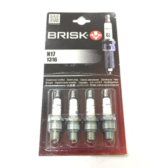 Свечи  BRISK  ГАЗ  402  Волга, Газель  [кор. юбка]    N17  (CLASSIC)   Чехия  (блист.)