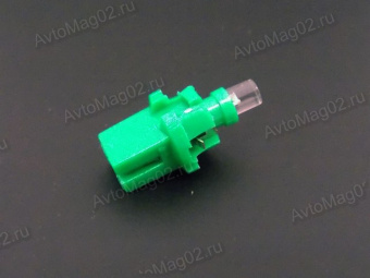 Лампа приборная 12В W 1,2W с патроном (BAX8.7d, СВЕТОДИОД) T5  1Led  МАЯК  GREEN (зел)