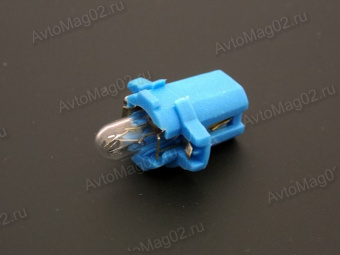 Лампа приборная 12В W 2W (B8,3d, BAX10s) PHILIPS 12602CH    синий патр.