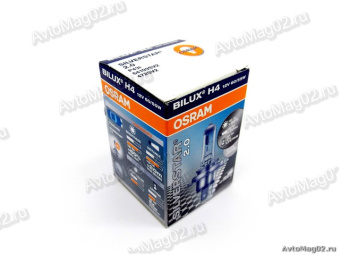 Лампа H4 12V  60/55W  +60%  OSRAM  SilverStar 2.0  64193SV2-FS  (бум. упак.)