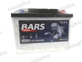 АКБ  6 СТ- 60 о.п. (-+)  Bars Silver   242х175х190   (EN 500)   (ОБР.) индикатор