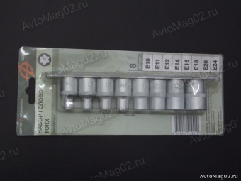 Набор головок TORX   8 предм.  Дело Техники 623108  (1/2")