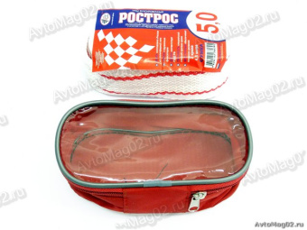 Трос буксиров. ленточный 5,0т 4,5м 2 крюка "РОСТРОС" (сумка)