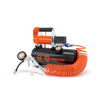 Компрессор АГРЕССОР с ресивером 8 л, 12V, 480W, шланг 10м (Autoprofi)