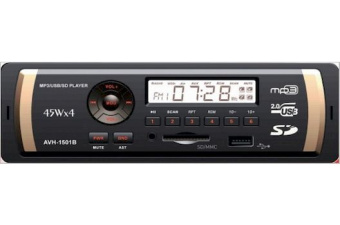 ACES Проигрыватель AVH-1500B MP3, USB, SD, без привода 2х45Вт красные кнопки (1DIN)
