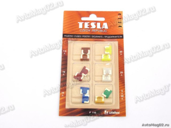 Предохранители  MINI (на иномарки) (штек., 12шт)  TESLA   F 115  low profile Mini
