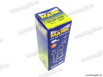 Лампа H3 24В PK22s 100W  МАЯК 54350   (24V)