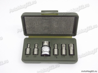 Набор вставок Spline 3/8"   6пр. (дл. 30мм + перех. 1/2")  Дело Техники 626686