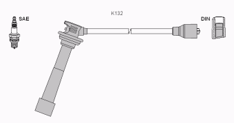 Провода высоковольтные  TESLA  T967B   Suzuki Grand Vitara, SX4, Jimmy