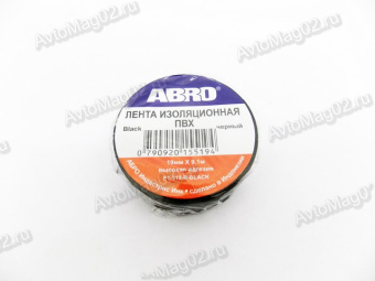 Изолента 19мм 10м  ABRO ET-912B  чёрная