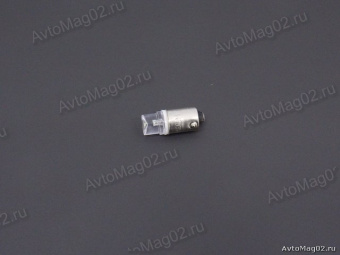 Лампа цокольная 12В  4W (BA9s, T4W, СВЕТОДИОД) MEGA ELECTRIC White Cone (конус)  [min10]
