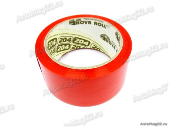 Скотч упаковочный 48мм  66м  NOVA ROLL (красный)